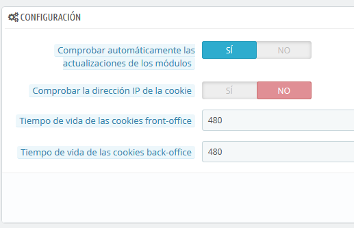 Prestashop "Loop en el Backend"
